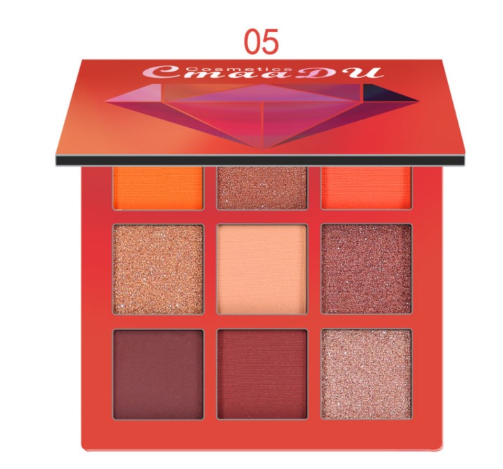 9 Shades Diamond Eyeshadow – Bright, Shiny & High-Gloss Eye Makeup Palette