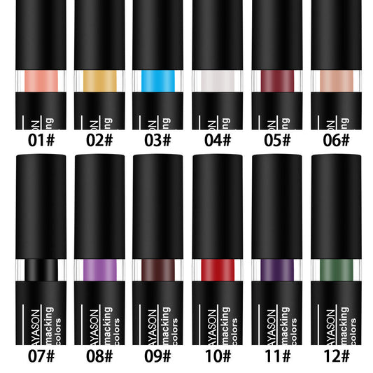 Creative Retro Lipstick – Dark Nude White Shade for Vampire Halloween Look