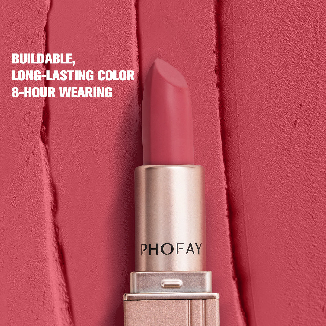 PHOFAY Matte Lipstick – Smooth, Waterproof & Highly Pigmented Lip Color