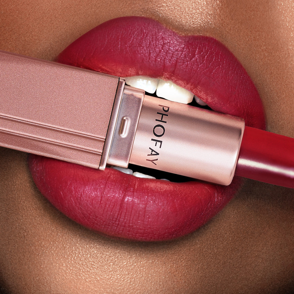 PHOFAY Matte Lipstick – Smooth, Waterproof & Highly Pigmented Lip Color