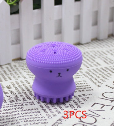 Cute Silicone Cleansing and Exfoliating Face Brush – Soft Gentle Silicone Facial Cleanser Tool for Deep Pore Cleaning & Skin Care Routine