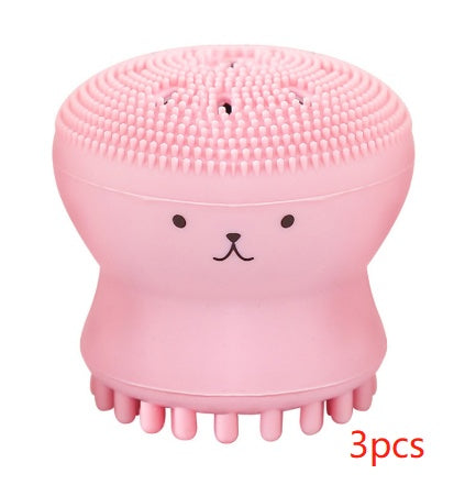 Cute Silicone Cleansing and Exfoliating Face Brush – Soft Gentle Silicone Facial Cleanser Tool for Deep Pore Cleaning & Skin Care Routine
