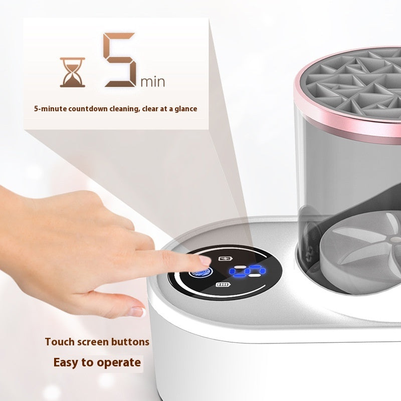 Automatic Makeup Brush Cleaner Machine – Electric Rechargeable Brush Cleaning Stand for Fast & Deep Cleaning