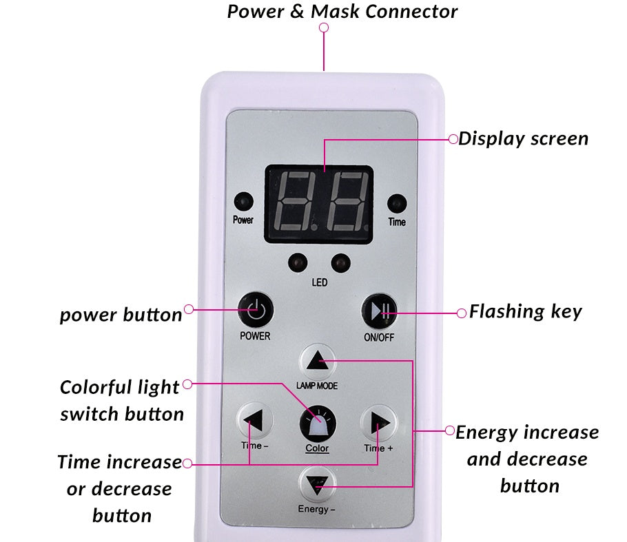 LED Facial Beauty Instrument – Light Therapy Skin Rejuvenation Device for Anti-Aging & Acne Treatment