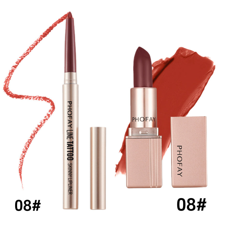 PHOFAY Matte Lipstick – Smooth, Waterproof & Highly Pigmented Lip Color