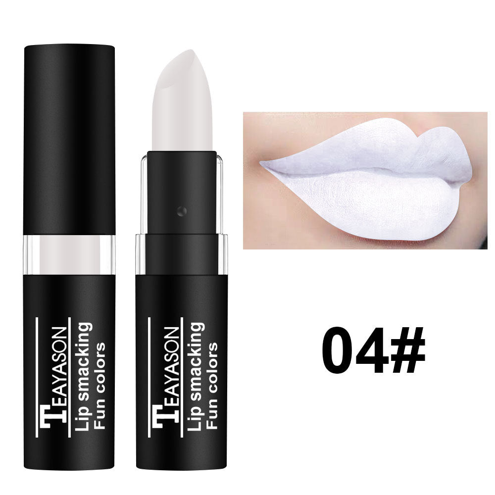 Creative Retro Lipstick – Dark Nude White Shade for Vampire Halloween Look