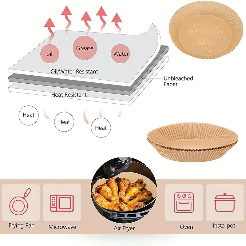 200 Disposable Air Fryer Liners (16.0cm), Square Paper Air Fryer Liner Pots, Paper Basket Bowls, Baking Trays, Oven Accessories, Baking Tools, Kitchen Gadgets, Kitchen Accessories