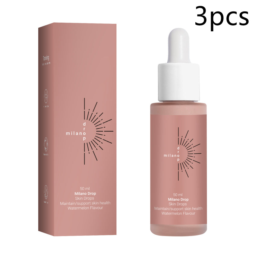Self Tanning Serum Drops for Face & Body – Dark Bronzer, Natural Glow, Fine Line Repair Tanning Serum