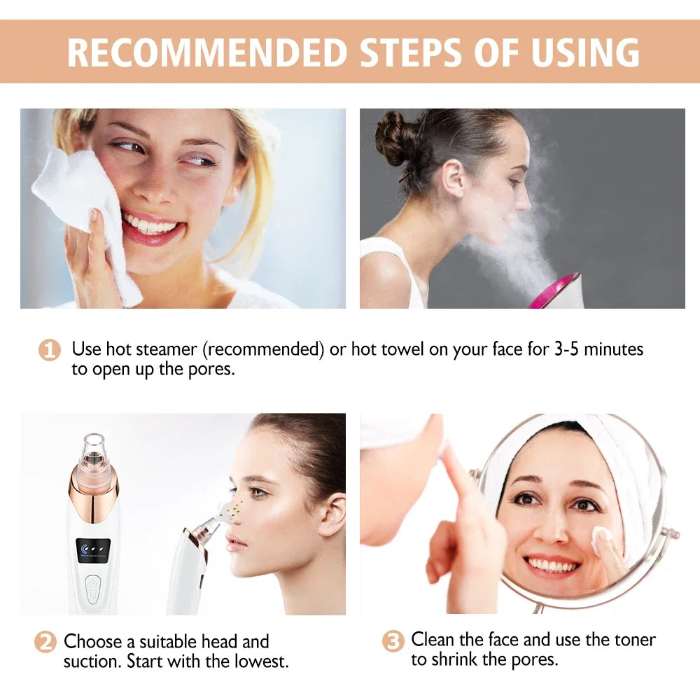 Professional Blackhead Remover Vacuum – Electric Pore Cleaner for Acne, Pimples & Deep Facial Cleansing