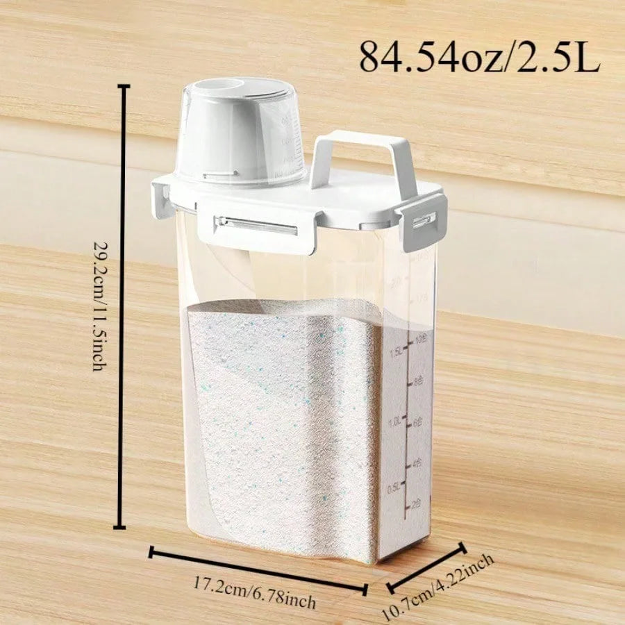2.5L Airtight Food Storage Container – Moisture-Proof Sealed Box for Rice, Grains, Flour & Nuts