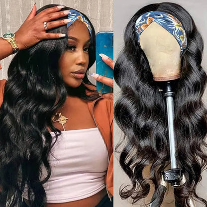 Jerry Curly Half Wig Human Hair Seamless Kinky Curly 3 In 1 Half Wig  Glueless  Heandband Clip In Wig No Sew In Black Color