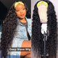 Jerry Curly Half Wig Human Hair Seamless Kinky Curly 3 In 1 Half Wig  Glueless  Heandband Clip In Wig No Sew In Black Color