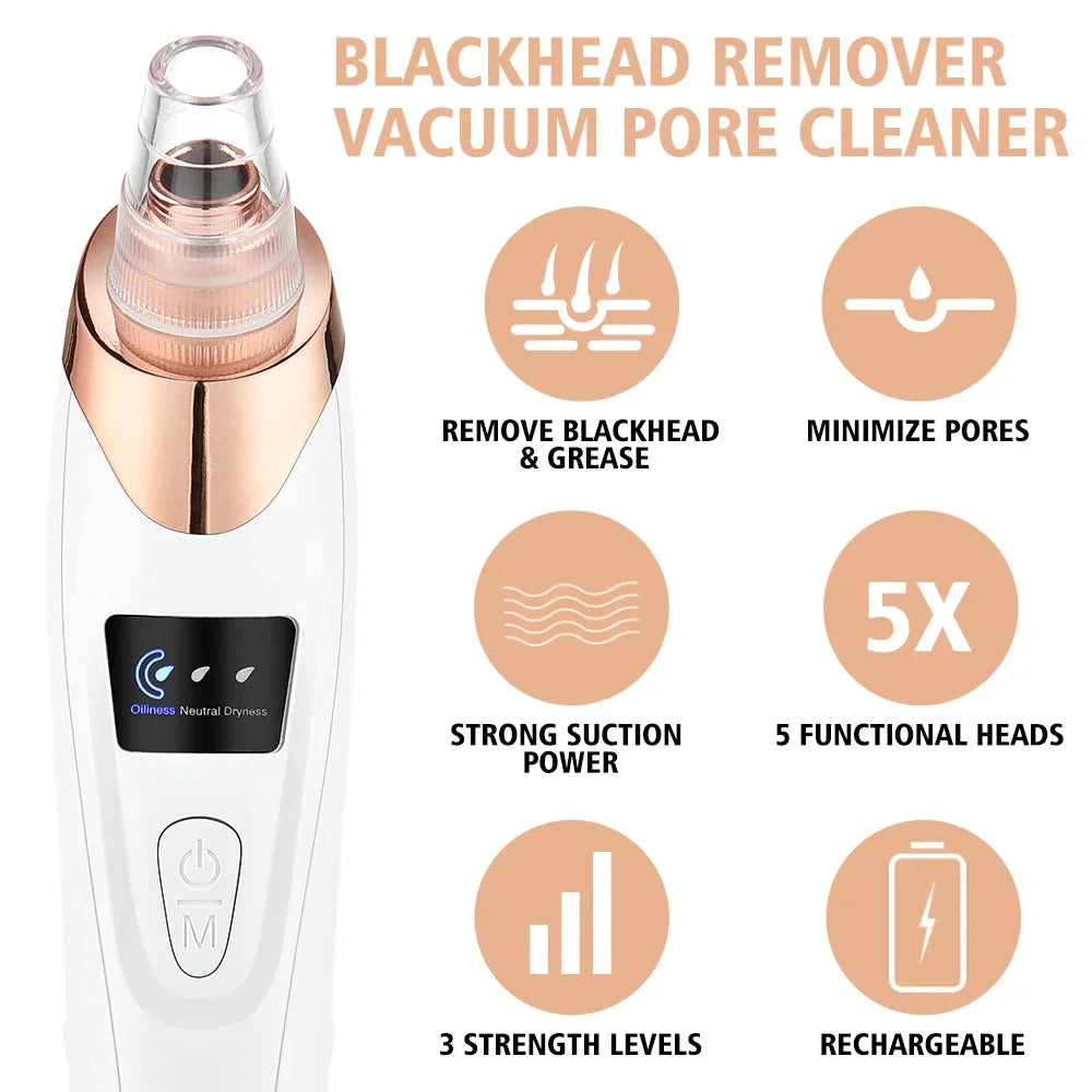 Professional Blackhead Remover Vacuum – Electric Pore Cleaner for Acne, Pimples & Deep Facial Cleansing