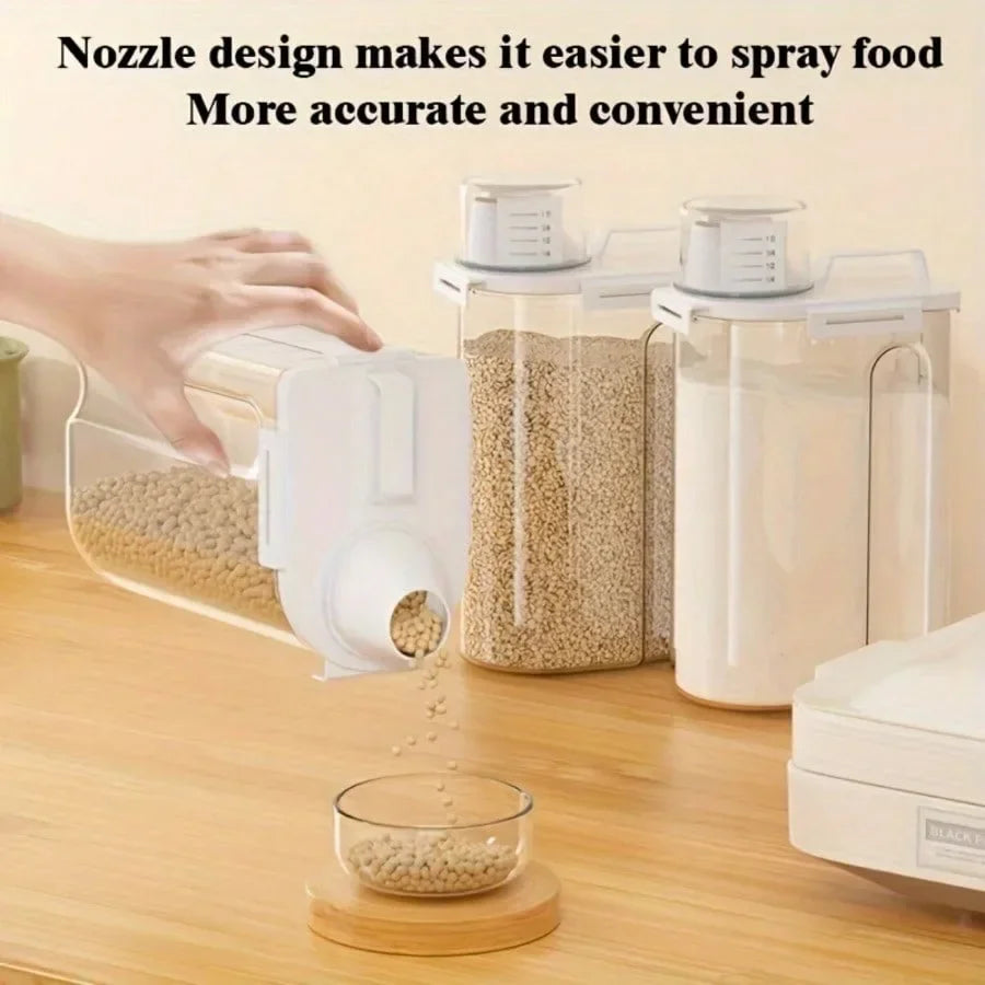 2.5L Airtight Food Storage Container – Moisture-Proof Sealed Box for Rice, Grains, Flour & Nuts