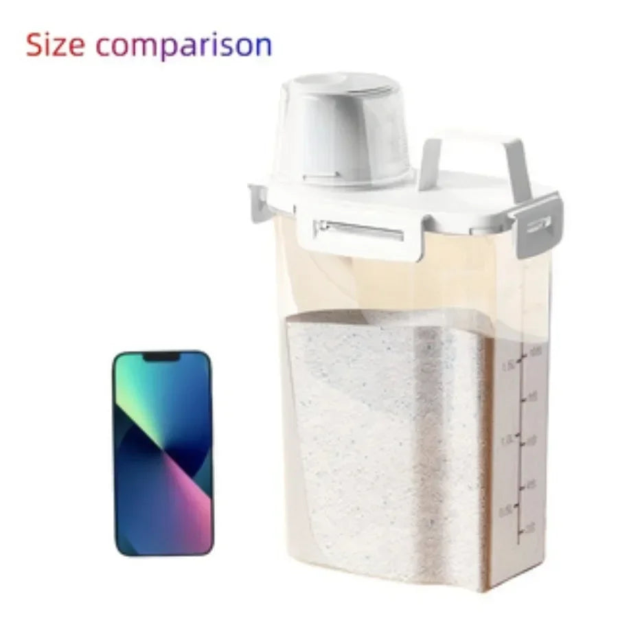 2.5L Airtight Food Storage Container – Moisture-Proof Sealed Box for Rice, Grains, Flour & Nuts