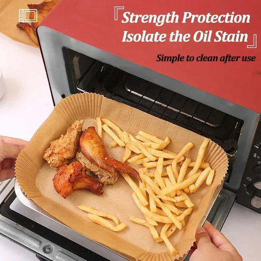 Disposable Air Fryer Paper Liners – Nonstick Baking & Cooking Sheets for Easy Cleanup
