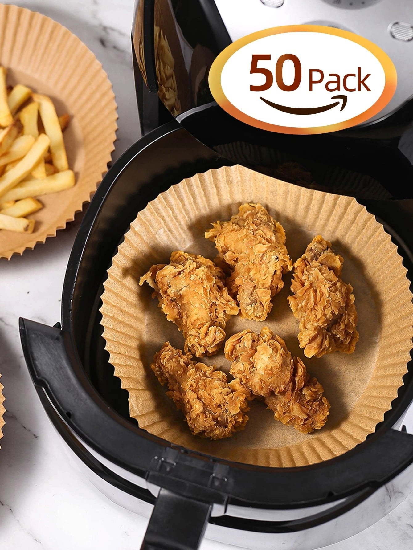 200 Disposable Air Fryer Liners (16.0cm), Square Paper Air Fryer Liner Pots, Paper Basket Bowls, Baking Trays, Oven Accessories, Baking Tools, Kitchen Gadgets, Kitchen Accessories