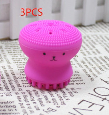 Cute Silicone Cleansing and Exfoliating Face Brush – Soft Gentle Silicone Facial Cleanser Tool for Deep Pore Cleaning & Skin Care Routine