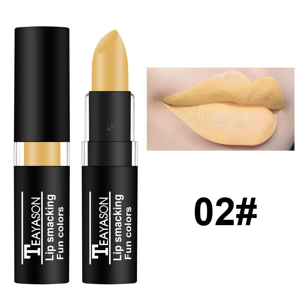 Creative Retro Lipstick – Dark Nude White Shade for Vampire Halloween Look
