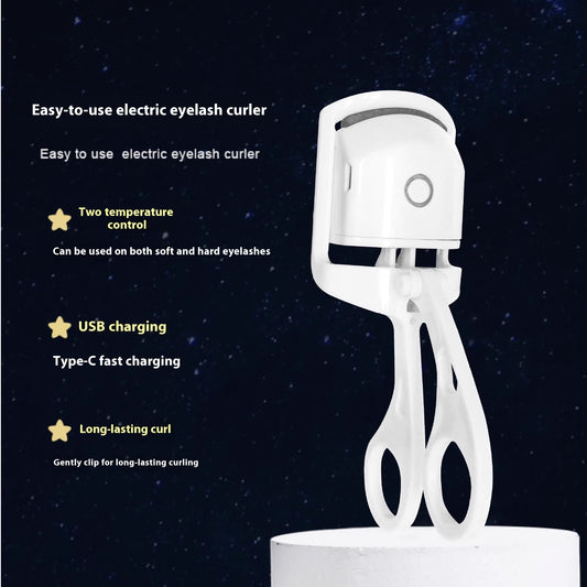 Electric Heated Eyelash Curler – Fast Heating Long-Lasting Curl Wide Angle Lash Curler Tool