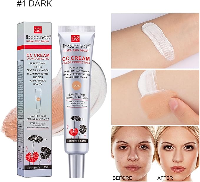CC Cream with SPF 25 – Brightening, Hydrating & Sun Protection Formula– Flawless Coverage & UV Protection