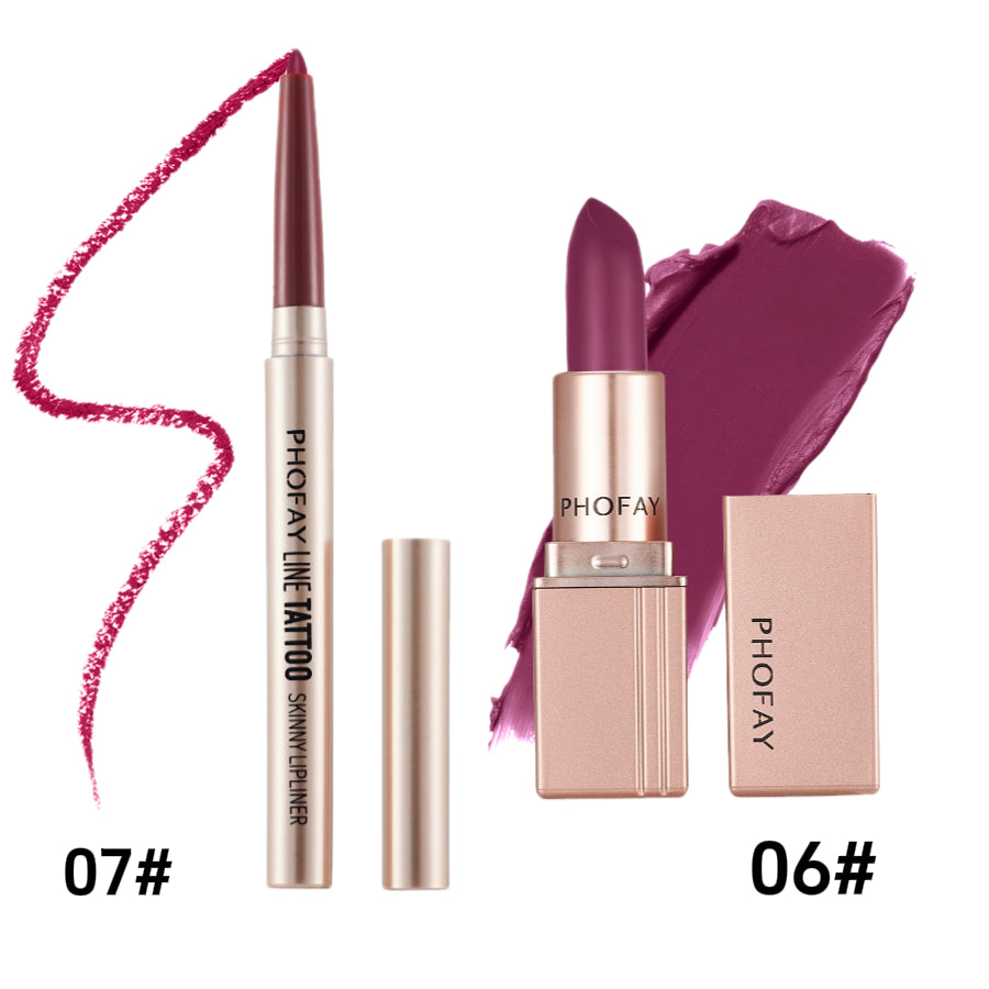 PHOFAY Matte Lipstick – Smooth, Waterproof & Highly Pigmented Lip Color