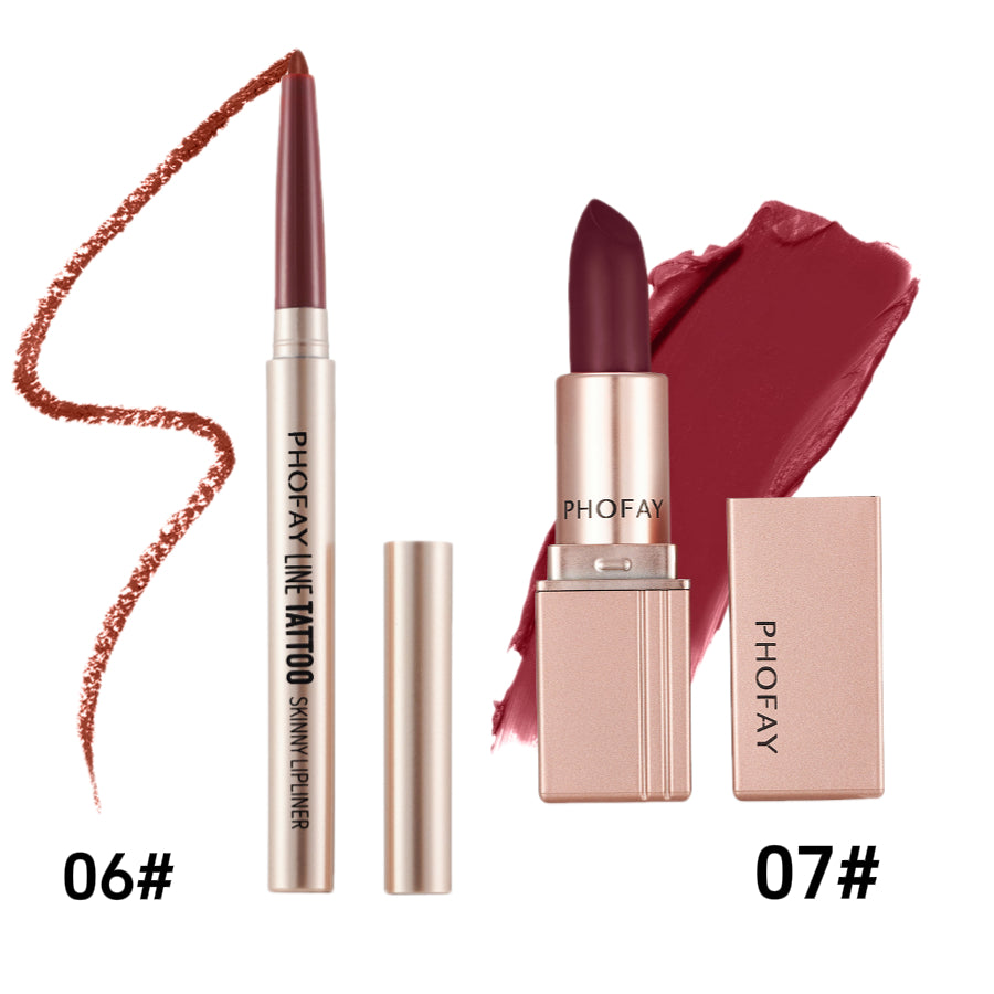 PHOFAY Matte Lipstick – Smooth, Waterproof & Highly Pigmented Lip Color