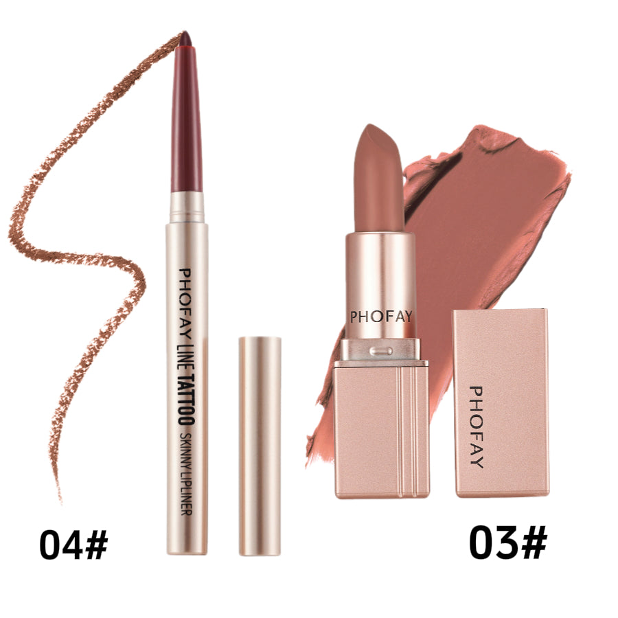 PHOFAY Matte Lipstick – Smooth, Waterproof & Highly Pigmented Lip Color